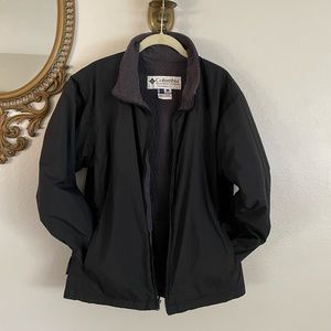 SOLD❌Columbia fleece lined interchange core zip jacket with pockets large